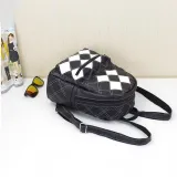 Leather stitching bohemian backpack
