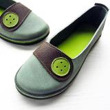 Soft Buttoned Daily Flat Heel Pu Loafers