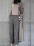 Pure Color Long And Loose Sweaters Coats
