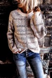 Women's Commuting Long Sleeve Pure Color Round Neck Sweater
