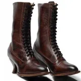 Stiletto Heel Spring/fall Lace-Up Boots