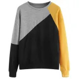 Round Neck Coloring Loose Sweater