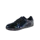 Euramerican Style Lace-Up Low-Top Metal Sneakers