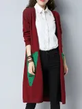 Patchwork Long Sleeve Cotton Cardigans
