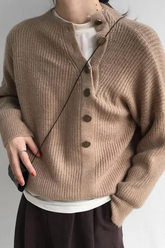 Fashion Solid Color Irregular Crocheted Sweater