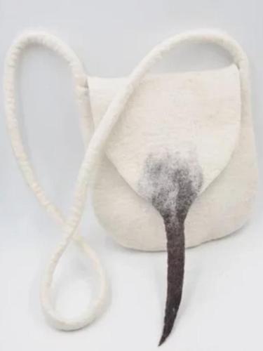 White Wool Women's Bags