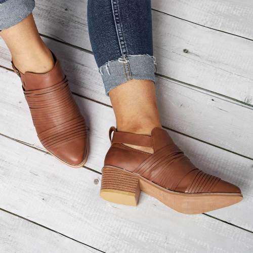 Women Classic Ankle Adjustable Buckle Booties Casual Comfort Plus Size Shoes
