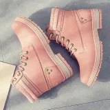 Women Autumn Winter Fur Ankle Boots Waterproof Slip on Shoes Snow Boots