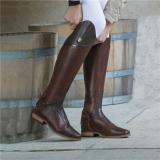Women Color-block Riding Boots Low Heel Pu Boots
