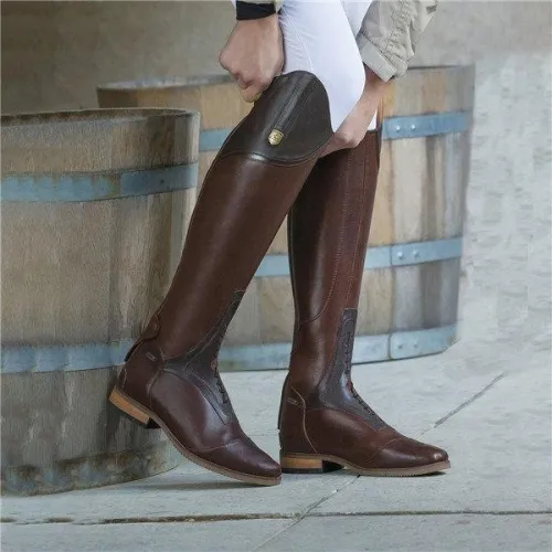 Women Color-block Riding Boots Low Heel Pu Boots
