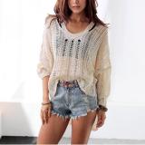 Fashion Sexy V Neck   Hollow Out Knit Sweaters