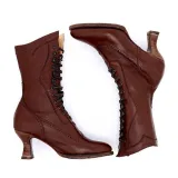 Brown Low Heel Ruched All Season Boots