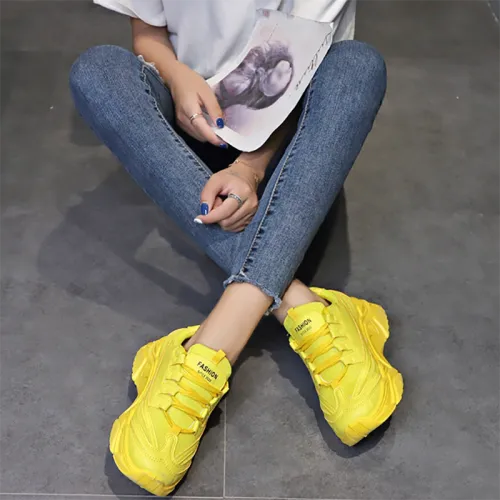 Women's Fashion Breathable Mesh Platform Sneakers