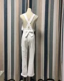 Sexy Backless Sleeveless Linen Jumpsuit