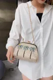 Women's Beach Embroidery Lock Bag Handbag