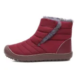 Large Size Unisex Waterproof Fur Lining Slip On Snow Boots