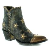 Women Vintage Star Western Ankle Boot