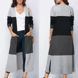 Fashion Round Neck Long Sleeve Cardigan