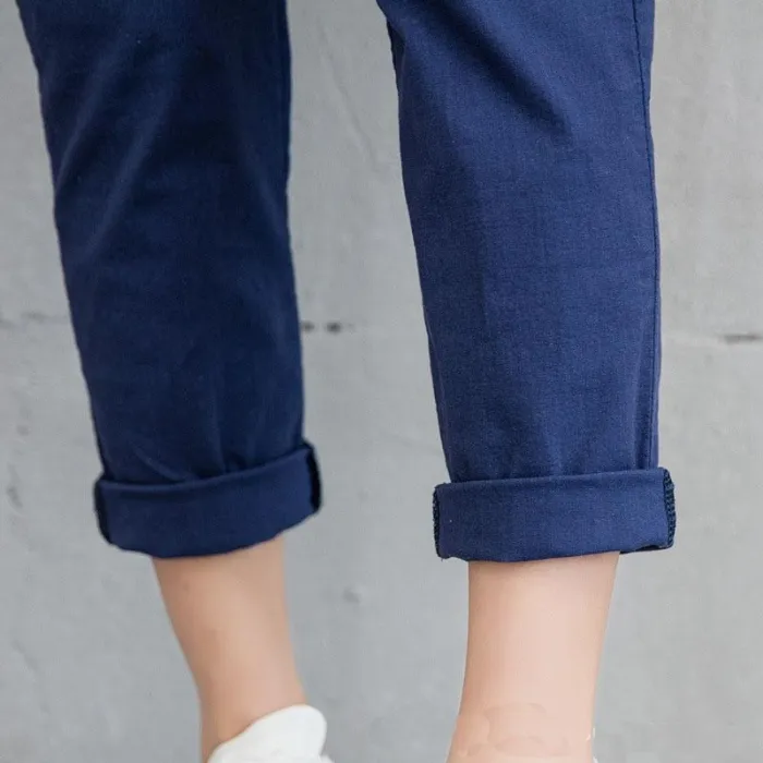 Cotton Linen Pants Ankle Length Haren Pants