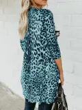Long And Medium Leopard Loose Cardigan