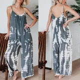 Spaghetti Strap  Backless  Printed  Sleeveless Jumpsuit