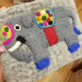 Gray Wool Money Clips