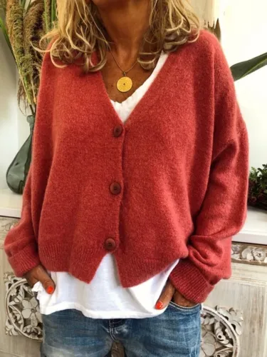 Women Casual Tops Tunic Sweater Cardigan