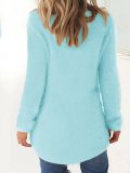 Paneled Crew Neck Casual Sweater