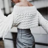 Stylish Solid Color Collar Tassel Sweater