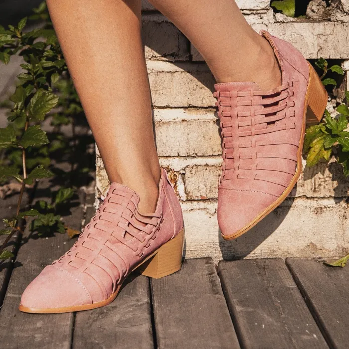 Women Plus Size Faux Leather Booties with Zipper Shoes