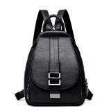 2 in 1 Women Leather Backpack+Crossbody Sling Shoulder Bag