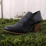 Women Vintage Ankle Boots Casual Chic Zipper Boots