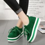 Women Casual Solid Color Thick Med Heel Sneakers