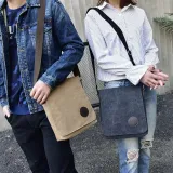 Vintage Canvas Shoulder Bag Multi-layer Crossbody Large-capacity Leisure Bag