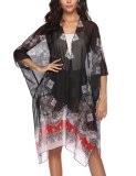 Casual Loose Bohemian Style Printing Sunscreen Cardigan