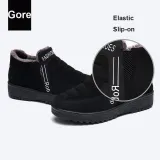 Fleece-lined Gore Snow Boots Women Slip-On Ankle Shoes