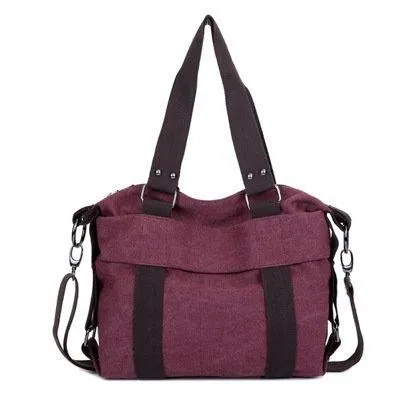 Vintage Canvas Bag Ladies Shoulder Bag cCasual Messenger Bag