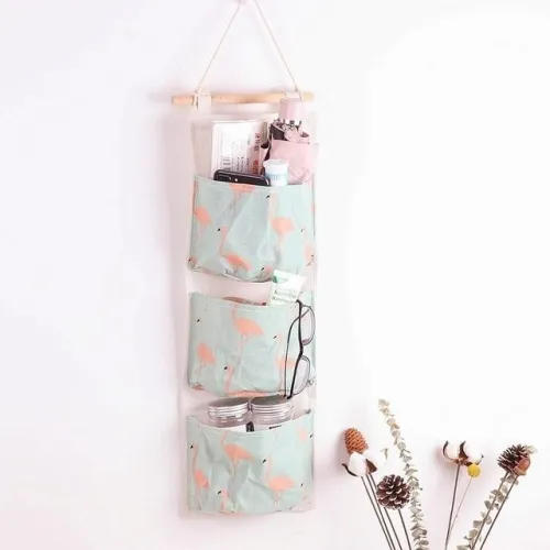 3 Pockets Wall Hanging Bag Linen Closet Organizer