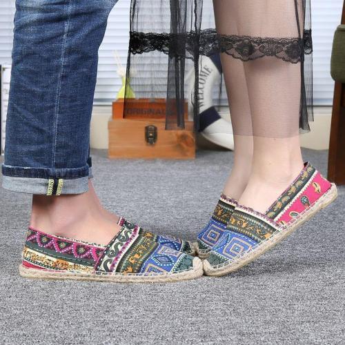 Color Stitching flat Loafers