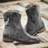 Women Casual Vintage Boots With Side Zipper