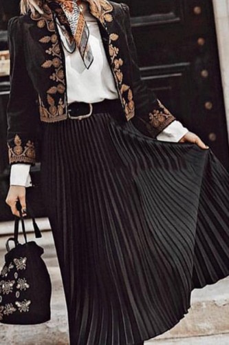 Modern Pure Colour Inwrought Blazer