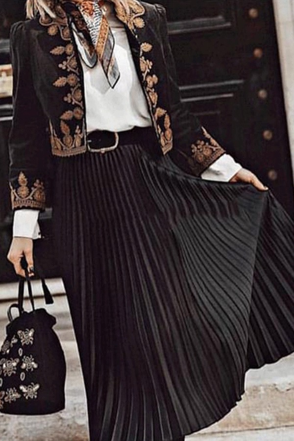 Modern Pure Colour Inwrought Blazer