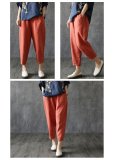 Cotton Linen Plus Size Loose Pants for Women