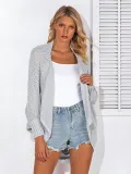Solid Knitted Casual Cardigan