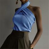 Women's Casual Backless Knit Top