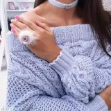Sexy one word led off-the-shoulder solid color sweater