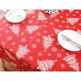 Christmas Linen Cotton Table Decor Nordic Snowflakes Deer Tree Mat Xmas Tablecloth