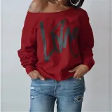 Fashion Letter Print Long Sleeve Sweater