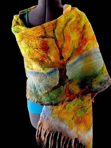 Vintage Plant Scarves & Shawls