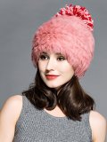 Faux Fur  Double-layer Warm Knit Hats